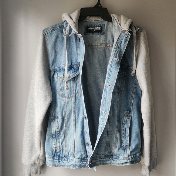 Amnesia Denim Sweatshirt Jacket - Picture 16 of 16